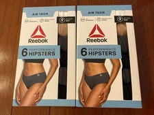 12 Pairs Reebok Women  s Hipsters Performance Stretch Mesh Quick Dry Size 2XL New