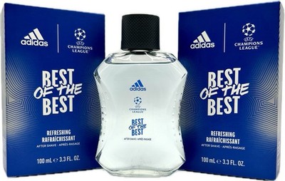 2x Adidas Best of the Best Champions League  After Shave, erfrischendes Parfüm