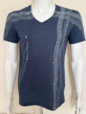 ARMANI EXCHANGE T-shirt  V Neck  Cotton Vintage NWT Navy Blue M
