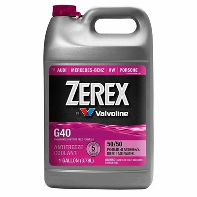 1-Gallon OEM ZEREX G-40 (VIOLET) 50/50 Antifreeze Coolant For MERCEDES 2015-2024
