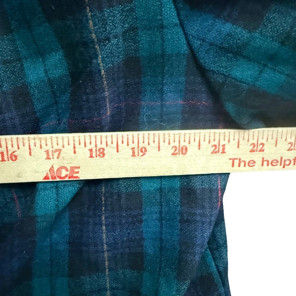 Женский блейзер в клетку Alfred Dunner размер 14 синий и зеленый на пуговицах спереди сделано в США - Изображение 4 из 4