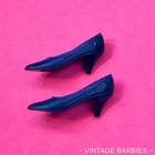 Vintage Barbie / Francie Doll Blue Rubber Pointed Shoes / Heels Japan ~ 1960's