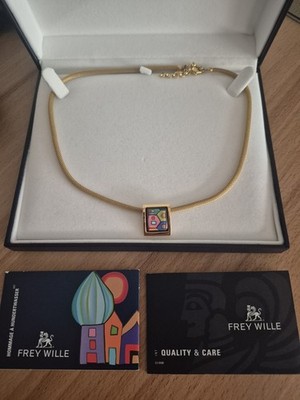 Frey Wille Hundertwasser Straßenflüsse 24 ct Gold Dekor Neu