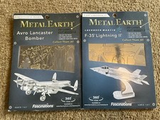 Metal Earth - F-35 Lightning II, Avro Lancaster Bomber Planes 3D Laser Cut Model