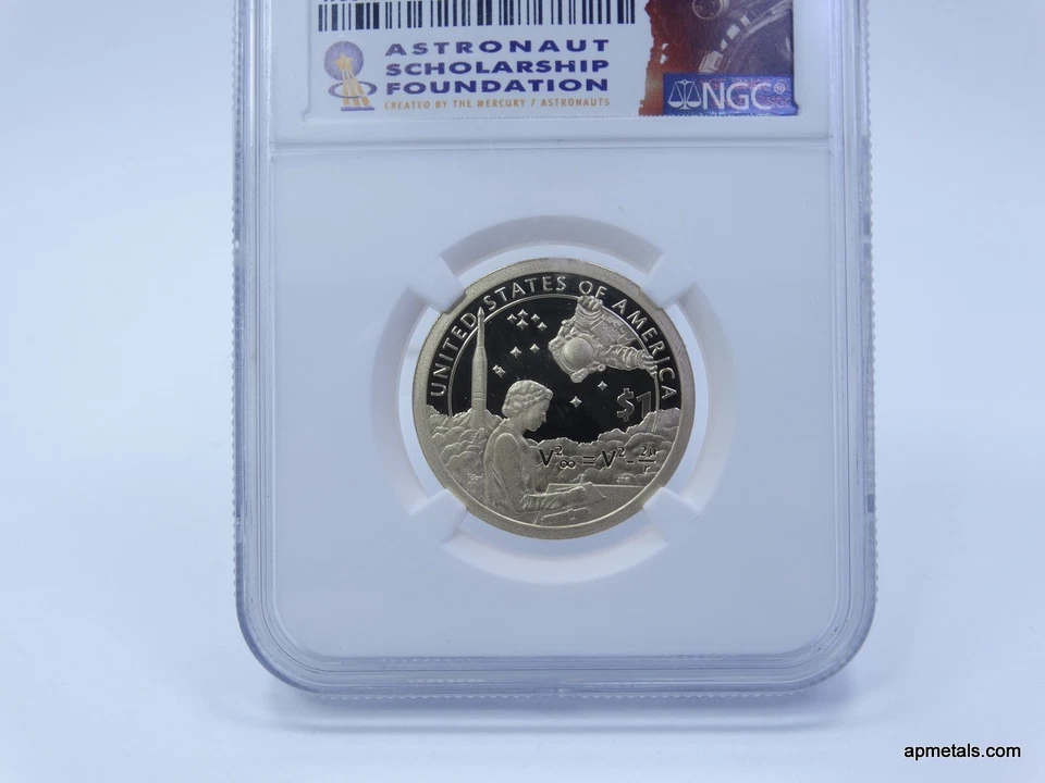 2019 S NGC PF70 Sacagewea $1 COIN ROCKETSHIP ASTRONAUT ASF Ultra Came Proof Like - Image 2 of 4