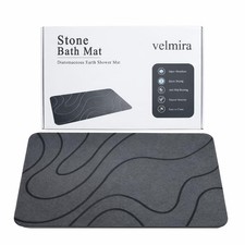 Stone Bath Mat, Quick Dry Shower Mat, Diatomaceous Earth Shower Mat, Non-Slip...
