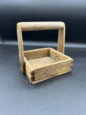 Vintage Wood Basket with Handle - Rustic decor - Farmhouse Display