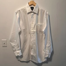 Jos. A. Bank Men’s Tailored Fit Wedding Shirt 15-33 White Herringbone - NWT