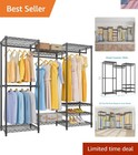 Elegant Heavy-Duty Closet Rack - Perfect for Organizing Clothes & Accessories