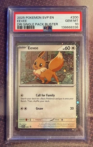 DOUBLE SWIRL EEVEE POKEMON BLACK STAR BLISTER PROMO 200 PSA 10