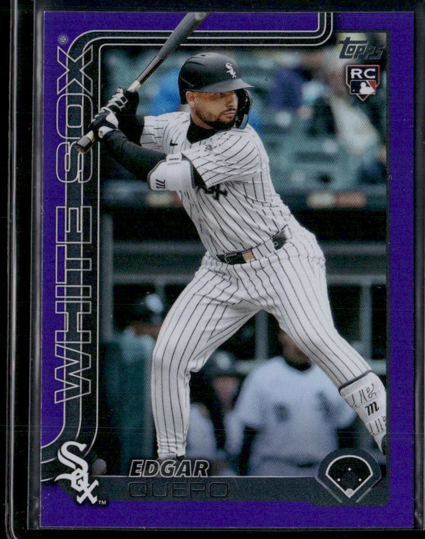 2025 Topps Update #US145 Edgar Quero /250 Purple Foil Rookie RC White Sox