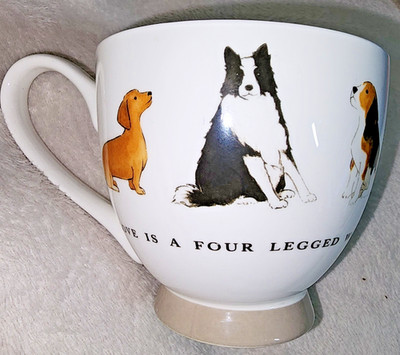 Portobello By Design Large 16 oz Mug Dogs Love Is A Four Legged Word Bone China