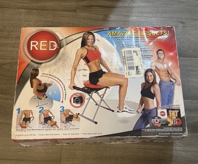 NEW Red XL Fitness Abdominal Chair Core Resistance Rotation Ab