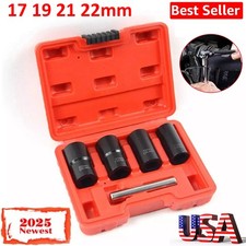 5Pcs Twist Socket 1/2in. Drive For Wheel Lug Nut Damaged Removal and Extractor