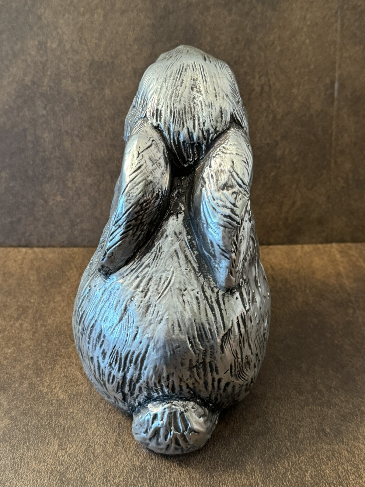 Vintage Signed Silver Telle M. Stein 2003 Stone Bunny “Dot” Rabbit Statue