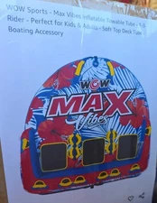 WOW Sports Max Vibes Inflatable Water Towable for 3 People