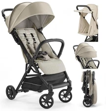 Inglesina Quid 2 Ultra Compact Lightweight Travel Stroller Beige NEW Open Box