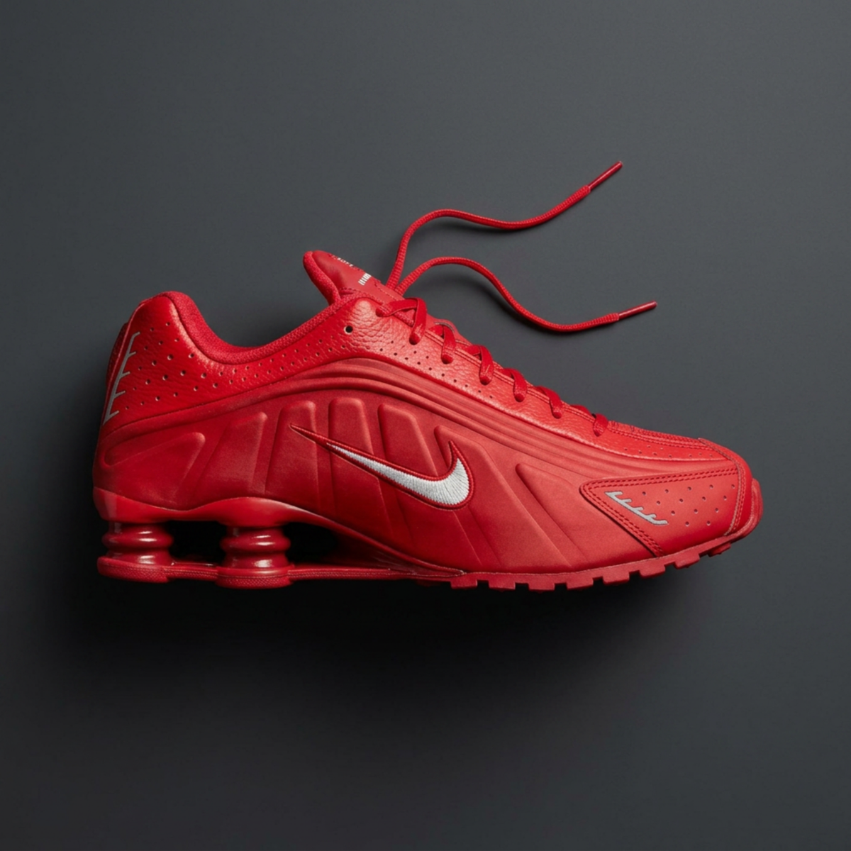 Nike Shox R4 Red White IQ0608-687 Mens New | eBay