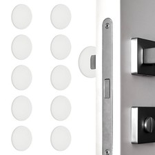 10Pcs Wall Protector, 2" Round Door Stoppers, White 0.4" Thickness 