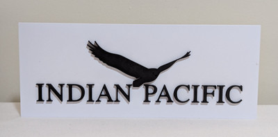 Indian Pacific 3 Logo Plaque Australia Luxury Train Rail Journey 3d Print