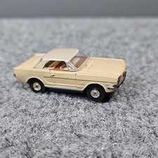 Aurora TJet 65 1965 White Mustang Slot Car White Hardtop Vtg UNTESTED AS IS