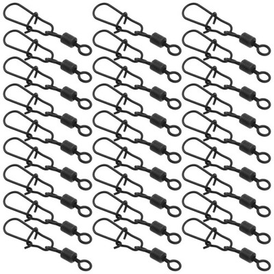 40 Pcs Fishing Swivels With Snap Alloy Material Snap Hook For Bass Fishing