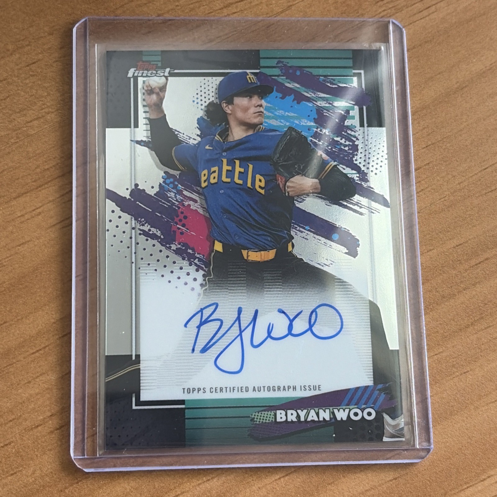2026 Topps Finest Bryan Woo On Card Auto Mariners Autograph FA-BWO