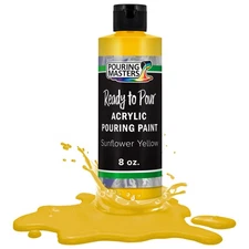 Pouring Masters Sunflower Yellow 8-Ounce Water-Based Acrylic Pouring Paint