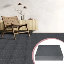 Self-Adhesive Grey Carpet Tiles 30 x 30cm Anti-Slip Durable Square Flooring 2025