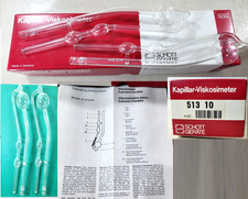 Schott 2 x Kapillar-Viskosimeter 513 10  Originalverpackung  Bedienungsanleitung