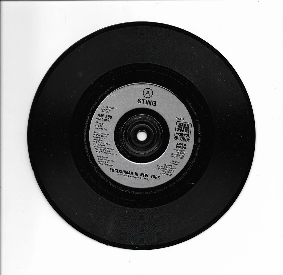 STING Englishman in New York VINYL 7'' SINGLE (The Ben Liebrand Mix)  AM 580 - Image 3 of 3