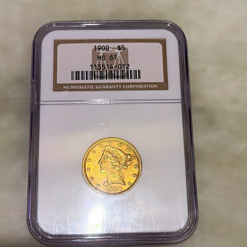1900 $5 Liberty Head Half Eagle Gold Coin NGC MS61 Philadelphia Business Strike
