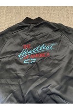 Vintage 80’s West Ark Chevy Satin Nylon Jacket USA MADE sz L trucking B014