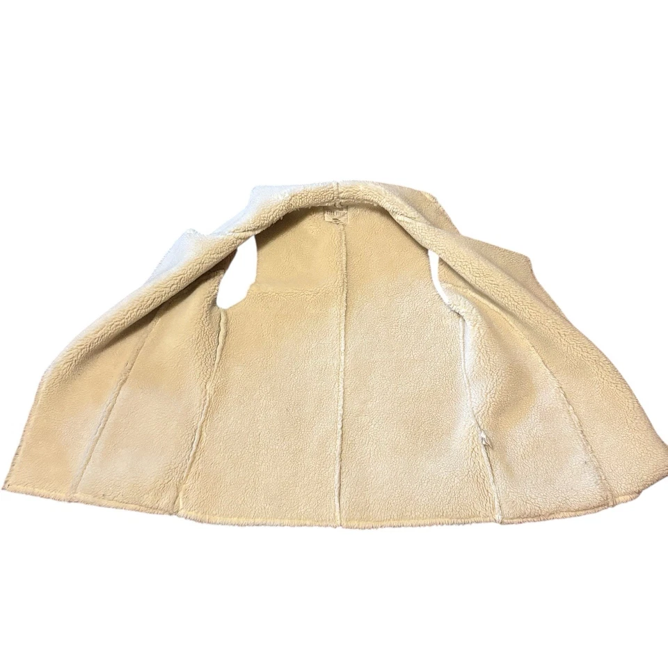 Chaleco MOON RIVER Imitación Piel de Oveja Forrado Mediano Imitación Gamuza Verde Salvia Foto 3 de 4