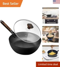 Carbon Steel 10-Inch Skillet with Oven Safe Lid - Multi-Purpose Cooking Delight