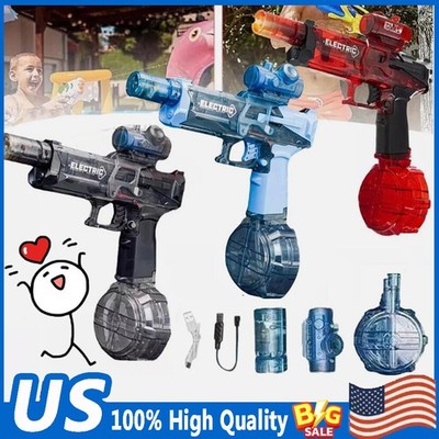 Ultimate Battle Water Blaster Long Range Motorized Electric Water Gun with Light