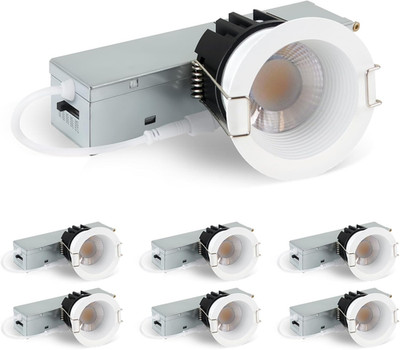 2 Inch Dimmable LED Recessed Lighting, 5CCT, 840LM, 6 Pack, IP65 Wet Rated