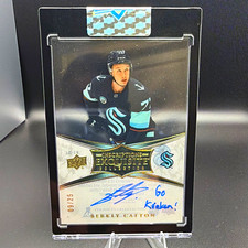 2025-26 UD Clear Cut Berkly Catton Inscriptions Exquisite Auto “Go Kraken” 09/25