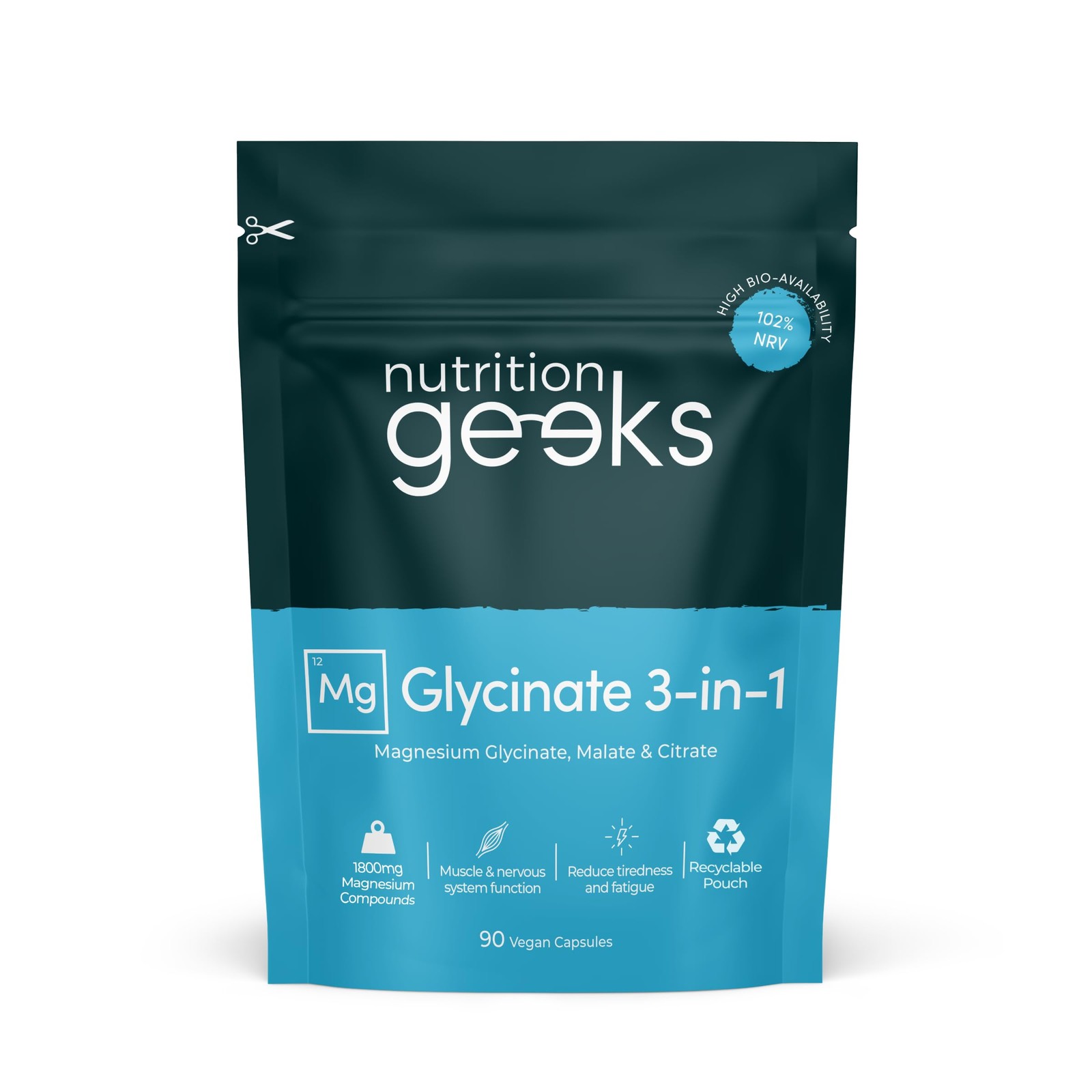 Magnesium Glycinate 3-in-1 Complex, 1800mg Magnesium Supplements 180 Tablets - Image 6