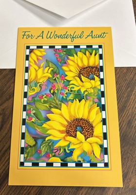 Birthday Aunt With Love Enjoy And Celebrate 5'x7.75'' Stockwell Greeting Card