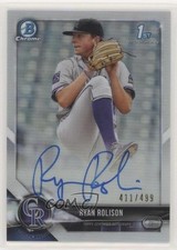 2018 Bowman Draft Chrome Pick Refractor /499 Ryan Rolison #CDA-RR Auto 7i2