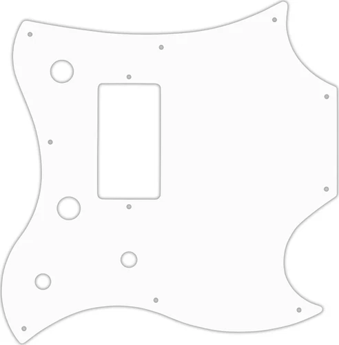 WD Custom Pickguard For Gibson 2011 SG Style Melody Maker #02 White