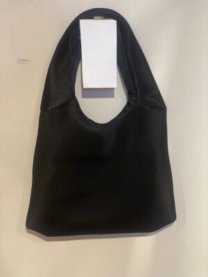 SIMONE ROCHA Black Textured Neoprene Shoulder Hobo Handbag