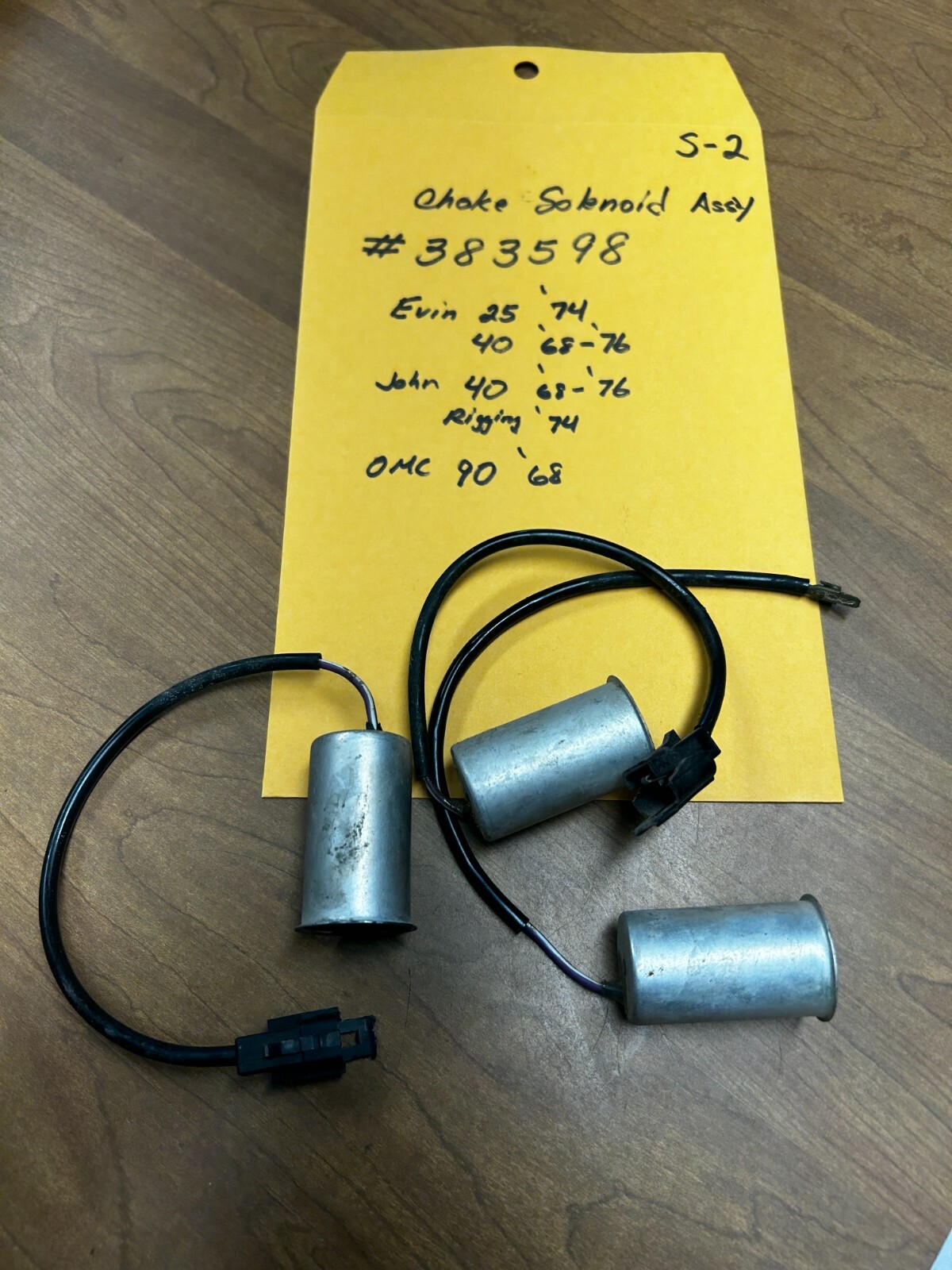 NOS OEM OMC Evinrude Johnson Choke Solenoid Assembly 383598 eBay