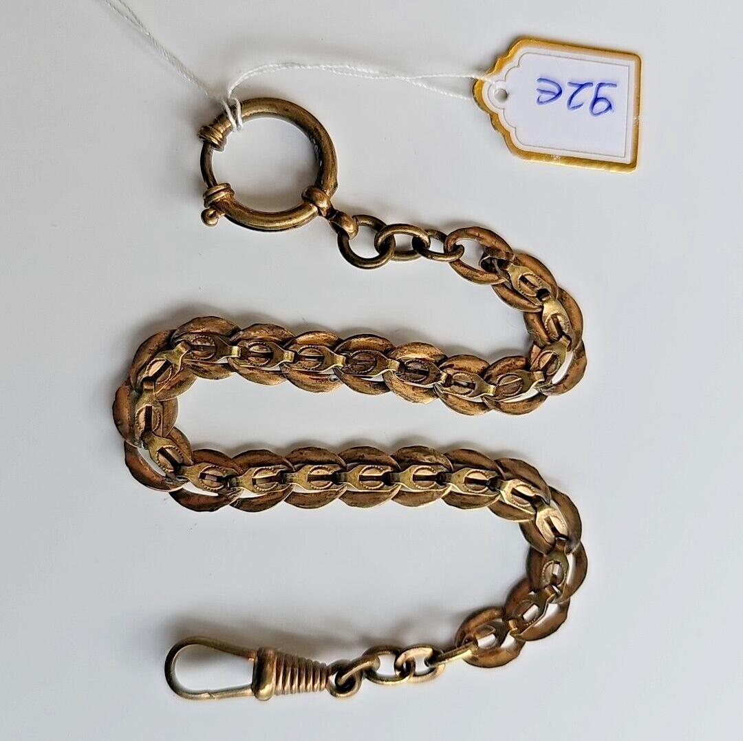 Antike Taschenuhrkette Gold-Double um 1900 Uhrenkette Taschenuhr Kette  Abl-1-4