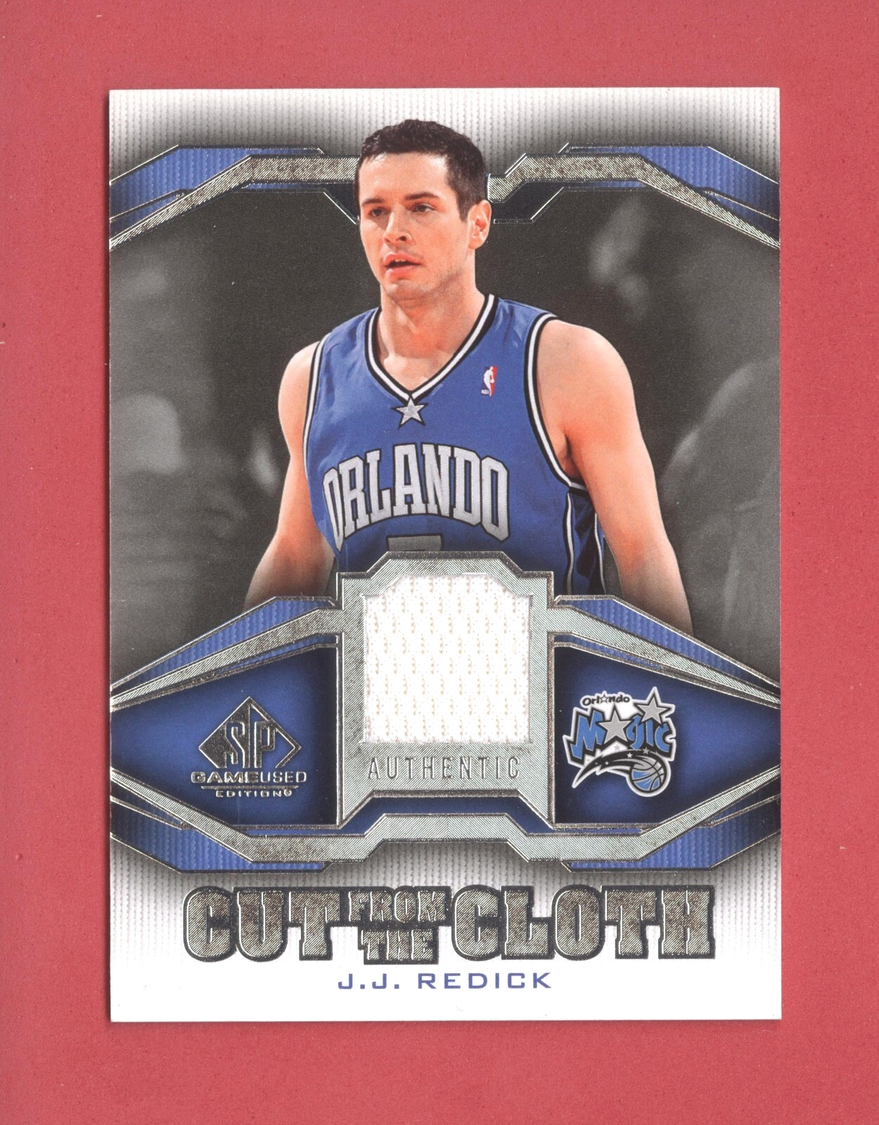 2007-08 SP GAME-USED BKB J.J. Redick CUT FROM THE CLOTH RELIC JERSEY CARD #CC-JJ