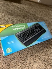 Fellowes 59494 Natural Keyboard Ergonomic PS/2 Keyboard NEW