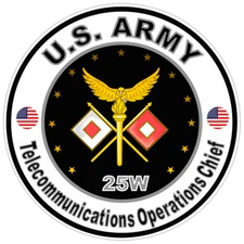 US Army Telecommunications Operations Chief Bumper Sticker Military Decal 5"