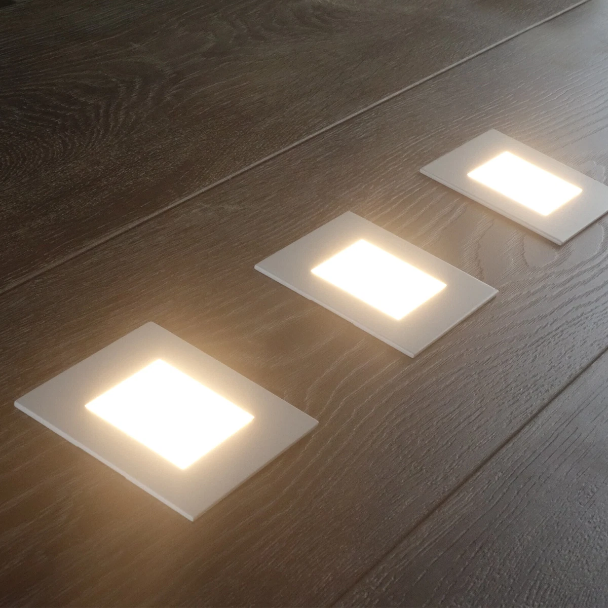 4X LED Stair Step Lights 3W Recessed Wall Light Square Warm White 120LM