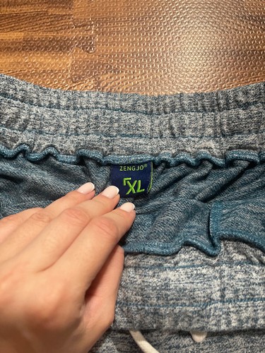 Zeng Jo Herren weiß/türkis Kordelzug Active Wear Shorts Größe XL - Bild 4 von 4